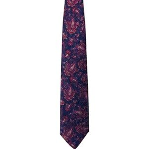 Men's Neck Tie Blue Paisley Design by Wembley